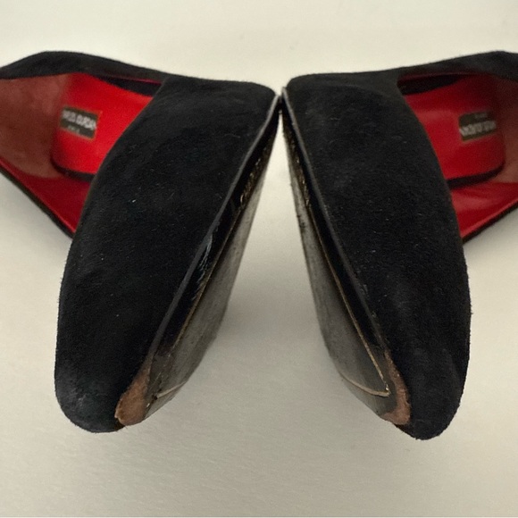 Charles Jourdan Black Suede Heels Pointed Toe Stiletto Heel - Picture 11 of 13